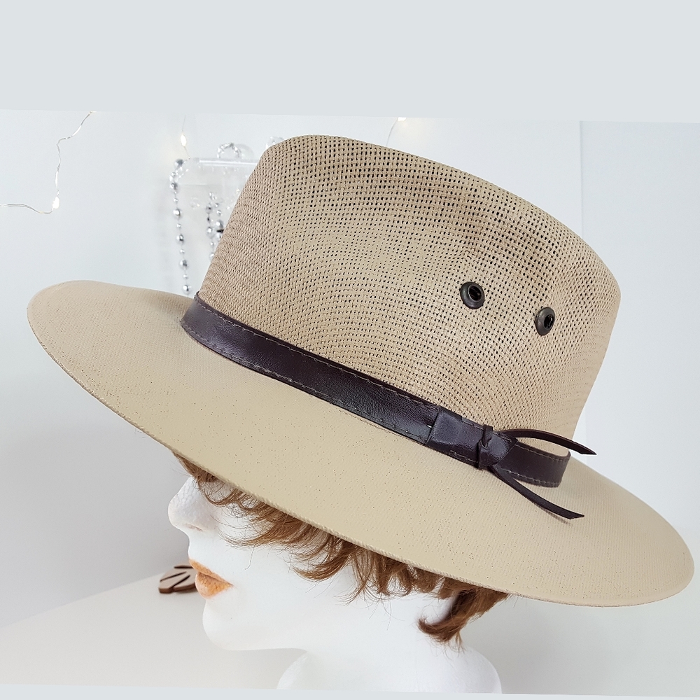 Gonzalez 1976🍂Boho Mexican Straw Western Cowboy Fedora Hat